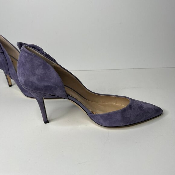 White House Black Market Ella Bow Violet Vista Pumps Heels 9.5 M - Picture 3 of 6